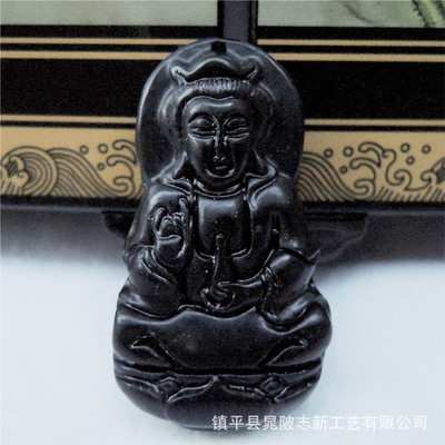 天然黑綠玉觀音吊墜 墨玉掛件批發(fā)與鑒賞